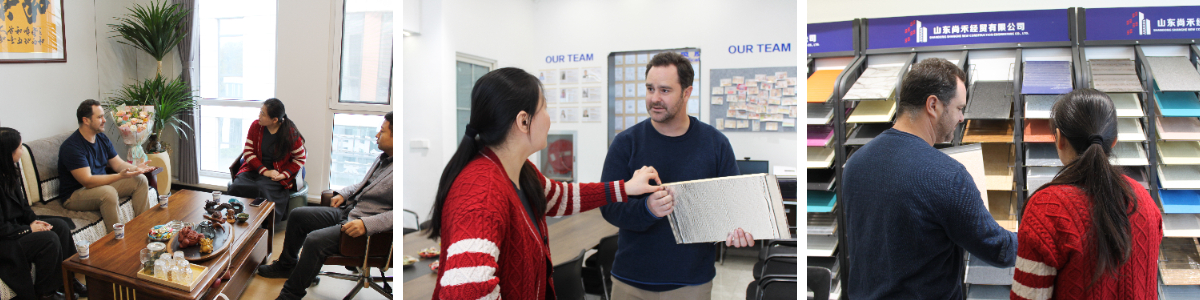 Chuyến thăm khách hàng Chile | Tham quan nhà máy sản xuất tấm kim loại trang trí tại Sơn Đông Thượng Hà