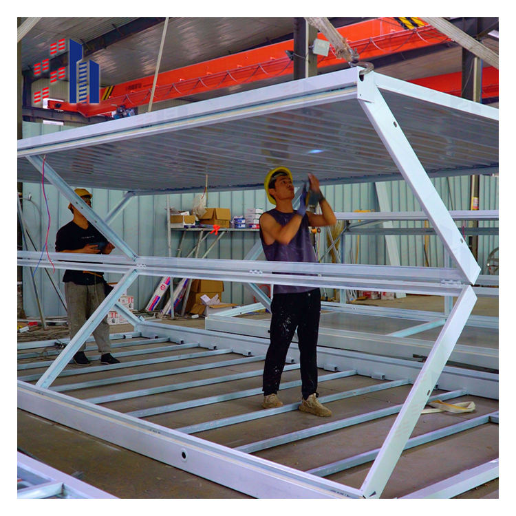 Casa contenedor de paquete plano