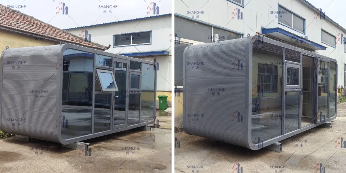 Dark Grey Corrugated Metal Decorative Panels for Apple Cabin Exterior Renovation